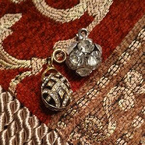 Gold and Silver Crystal Pendant Set